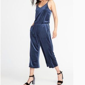 Old Navy Blue Velvet Jumpsuit